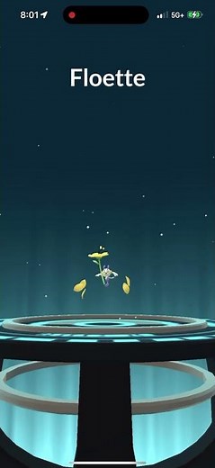 Evolving Shiny Yellow Flower Flabébé Into Shiny Yellow Flower Floette In Pokémon Go