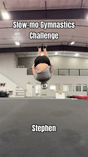 Slow-mo Gymnastics Challenge #victory #sports #shorts #youtubeshorts #slowmotion #funny #fitness