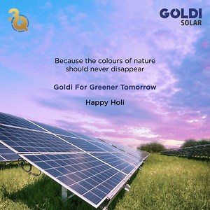 11K views · 89 reactions | This holi, let's be more considerate of the nature's hues and protect them at all costs. #Goldisolar #HappyDhuleti #HappyHoli #Holicelebration #Holi2023 #solarpowered #power #energy #ecofriendly #sustainable #sustainability #environment #gogreen #solar #solarpower #greenenergy #solarpanels #cleanenergy | Goldi Solar Pvt. Ltd. | Facebook