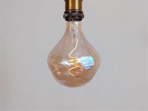 Uneven Pear Edison Bulbs Spiral LED Edison Filament Glass Retro Light Bulbs 230V 5W 2200K Amber Tint Glass Oversized Light Bulb Low Energy - Etsy