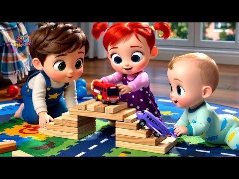 London Bridge is Falling Down 🌉 | Nursery Rhymes & Kids Songs | Learn to Build with Blocks!