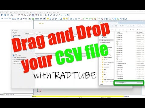 Importing a CSV file into RADTUBE