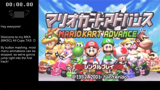 TAS Mario Kart Super Circuit All Cups (Skips) in 22.35