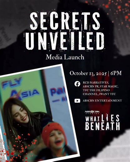 Walang sikretong mananatiling nakatago. 🔪 Witness the What Lies Beneath cast and creators reveal the truths behind the lies. 📅 October 13, 2025 🕕 6:00PM | RCD Narratives