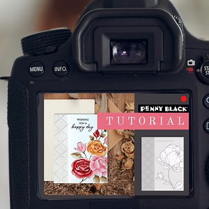 One card sketch, 3 cards! Don't miss the links in profile to check out the start to finish card creation. Today's design features a simple border and a panel for stamping... so easy, so charming! #pennyblackinc #pennyblackstamps #diecuts #stamping #cardmaking #cardsketches #organized #motivated #inspired | Penny Black Inc