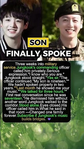 What Happened When Jungkook's Officer Said His Son Finally Spoke Him #kpop #bts #btsarmy #btsshorts
