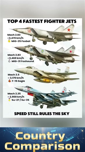 Top 4 Fastest Fighter Jets in History | Speed Still Rules the Sky