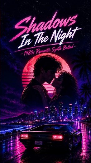 Shadows In The Night - 1980s Romantic Synth Ballad #shortvideo #shorts #short