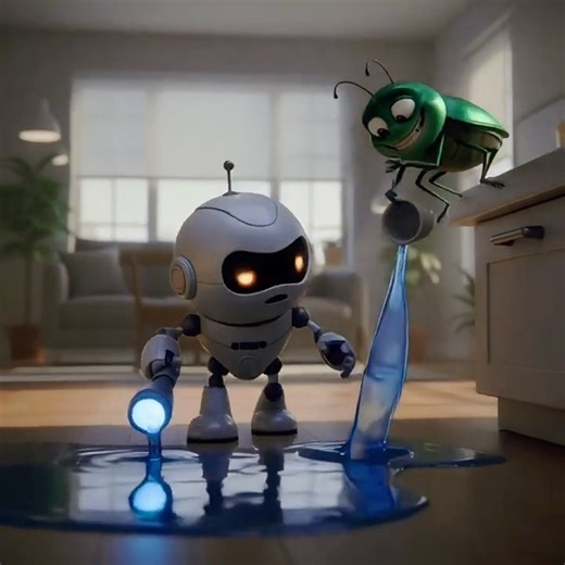 "Bot and Bug: The Cleaning Day"🤖🧹