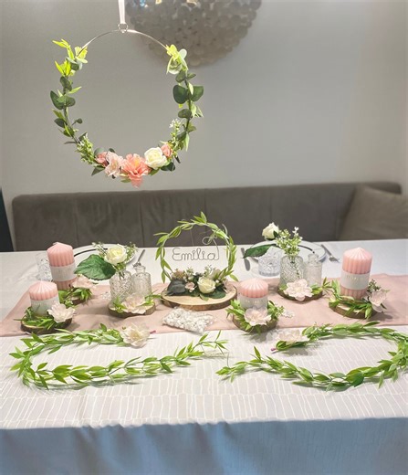 Personalized Communion Table Decoration With High-quality Candles. Includes Wreath Set. 396 - Etsy Australia