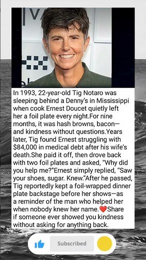 Tig Notaro Never Forgot the Man Who Fed Her When She Had Nothing 💔 | Inspiring Story