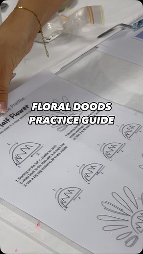 NEW GUIDE out now. Info here 👇🏽 I’ve have released my new art guide called “Floral Doods Practice Guide”. This is a PDF that includes step by step instructions as well as trace lines to practice piping your florals before the real deal. If you want a little more guidance, you can get my Floral Doods art class. This is a series of video tutorials that step you through the process and outline exactly what products I use to create these floral doodle designs. Get the class individually or in a va