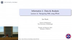 Lecture 11: Navigating XML using XPath