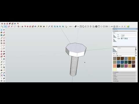 How to Create a Bolt and Spring in SketchUp | Step-by-Step Tutorial