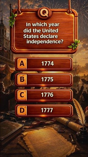 In which year did the United States declare independence? #unitedstates #independenceday #gk #shorts