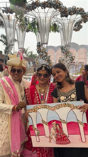 seepartsyy on Instagram: "This is how i wanna spend this wedding season ✨🫶🏻 Always trusting my favourite bow clip from my fav @mush.room.crochet . . . #seepartsyy #reelsinstagram #trendingreels #artistsoninstagram #wedding #liveweddingpainting #livepainting #weddingday"