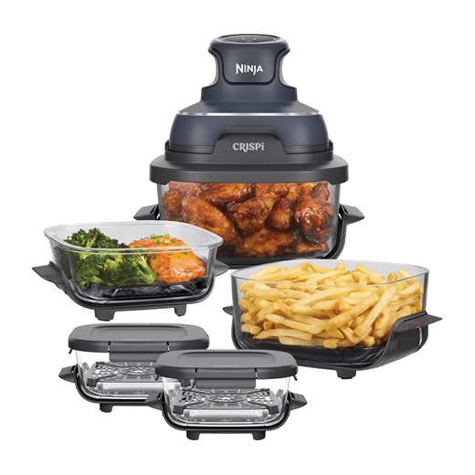 Ninja CRISPi 4-in-1 Portable Glass Air Fryer Flex Set - Cyber Space - SharkNinja UK