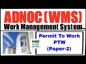 WMS Permit To Work (PTW) | Work Management System (WMS) ADNOC | Work Management System ADNOC