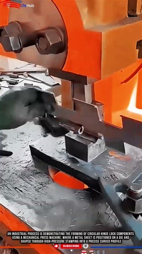 Innovation Mechanical Press Machine: Circular Hinge Lock Forming, High Precision Stamping #tech