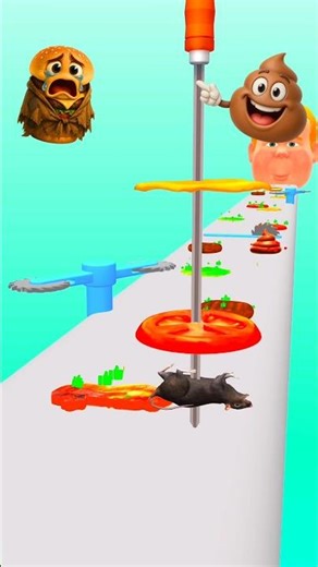 OMG! BURGER CRIES AS POOP LAUGHS & RAT POP! 💩🍔 HAMBURGER 3D #gaming #shorts #shortfeed #viralshorts