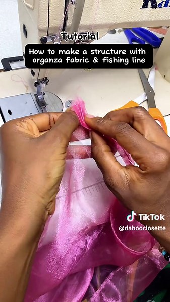 Designing Sleeves with Organza Fabric & Fishing Line | Dressmaking Tutorial