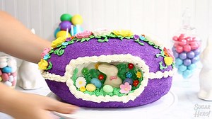 Remember those old-fashioned sugar Easter eggs? Maybe your grandma or mom kept them as decorations year after year? The ones you desperately wanted to eat but when you tried, you could barely gnaw on them because they were so hard? (Or was that just me? Okayyyy 🙈) This Sugar Easter Egg Cake is based on the panoramic sugar eggs of my childhood. But unlike those hard and crunchy things, this is made entirely out of CAKE, and is completely edible! ✨ Get the recipe here: https://www.sugarhero.com/s