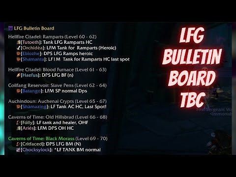 LFG Bulletin Board TBC group management system addon