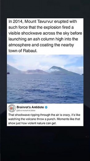 Shockwave From Volcano Eruption #cool #mountains #ocean