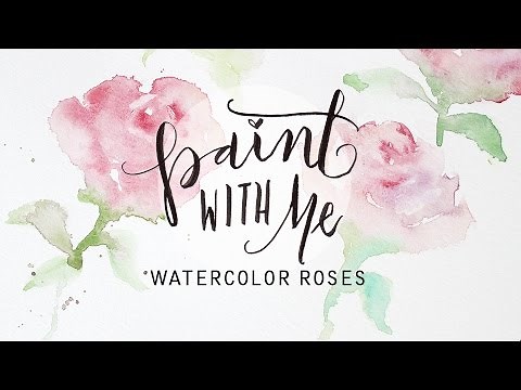 PAINT WITH ME: Watercolor Roses Tutorial (Easy, Beginner Painting)