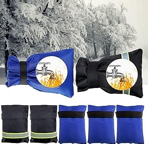 Outdoor Faucet Covers for Winter, 5 Pack Spigot Covers Winter Insulated, Waterproof Hose Bib Covers for Winter, Upgraded Thicken Outside Faucet Cover Freeze Protection, Outdoor Faucet Cover