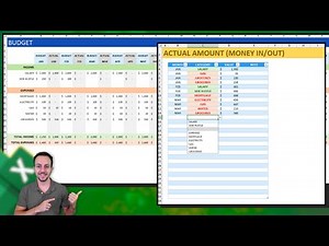 Excel Budget Template that includes Actual Values with Automated Formulas