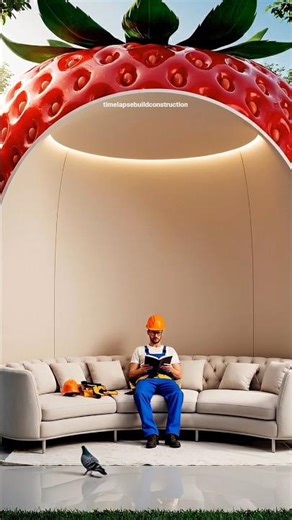 build a giant strawbery home #shorts