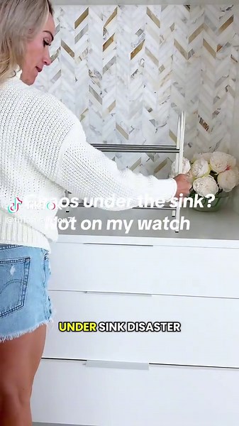 tap orange cart to shop 🧡 follow @tiffanyallison7 for more home organization finds ✨ this under-sink 2-tier metal shelf is a total storage game changer 🙌 adjustable from 15