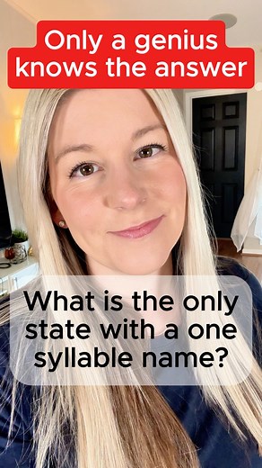 What is the only state with a one syllable name? #reels #challenge #trivia | The Everyday Feed