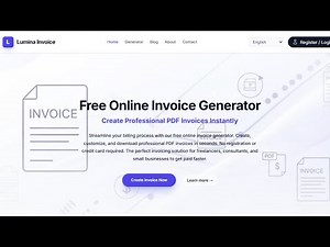 How to Create a Free Professional Invoice Online | LuminaInvoice.com Step-by-Step Tutorial