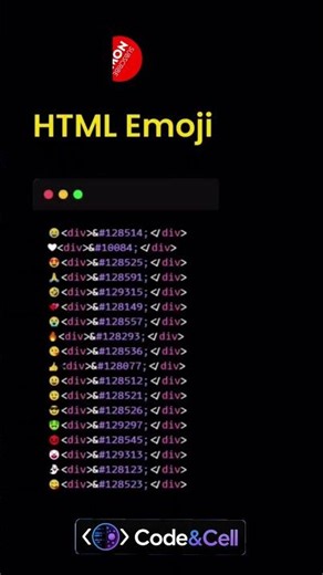 HTML Emoji Codes 🤩 | Add Emojis to Your Website in 30 Seconds! 💻🔥 #HTML #Shorts