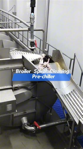 Broiler Spiral Pre-Chiller & Washer | Poultry Processing Master/ #chickenmachine /Yiensen