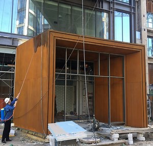 [Hot Item] Construction Corten Steel Facade Metal Cladding Wall Panels