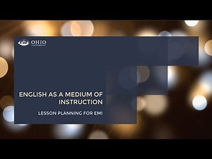 Lesson Planning for EMI #2