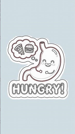 Easy Cute Stomach Drawing | How to Draw "Hungry!" with Chillify