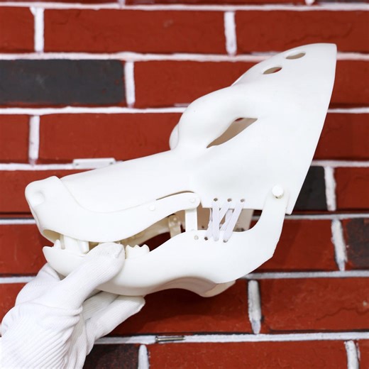 Werewolf Movable Jaw Skull Fursuit Base DIY 3d-printed Mask Kit for Furry Cosplay | Realistic PLA Head With Teeth for Creative Costumes - Etsy