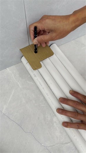 PVC Pipe Marking Hack: Easy Line Drawing with Cardboard!