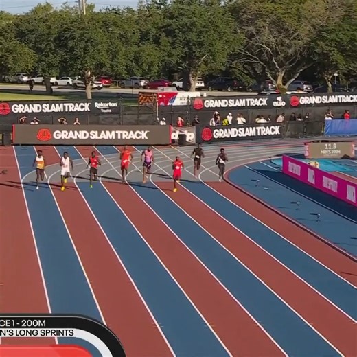 T&T’s Jereeem Richards with a World Leading time in the Men’s 200m at the Grand Slam Meet in Miami. Video: @travismillerx13/X | TTT Live Online