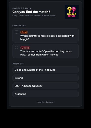 Food + Movies: One Pair Is Real… The Others Aren’t 👀 | Q#105