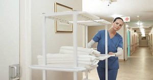 Hospital Clean Towels Laundry Nurse Cart Stock Footage Video (100% Royalty-free) 3506237815 | Shutterstock