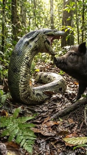 He didn't see it coming 😱 Giant Anaconda Attack! #wildlife #viral #shorts