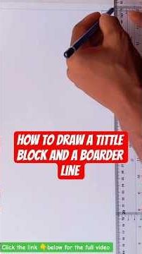 how to draw a title block and a border line
