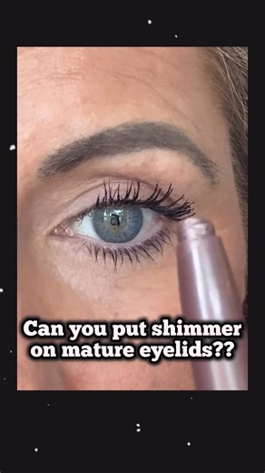 Suzy Turner 🔆 Makeup • Skincare • Hair 🔆 on Instagram: "First rule of makeup, there ain’t no rules!! You want shimmery eyelids, wear it! I’m showing up close and personal how beautiful these eye brighteners are on my mature eyelids. These don’t crease and wear all day. I’m wearing shades Violeta and Estrella from @primeprometics use code SIMPLYSUZYT #matureskin #maturemakeup #eyeshadow #eyebrightener #primeprometics"