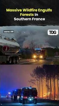 Massive Wildfire Engulfs Forests In Southern France | Firefighters Battle Blaze