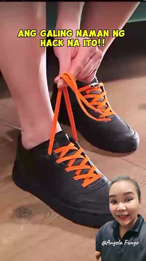 Para sa mga hirap mag Tali Ng sintas ng sapatos Panoorin nyu po ito, Ang galing ng naka isip nito #lifehack #ideas #sintasngsapatos @topfans #AngelaFungo #reels #trending #fyp #viral | Angela Fungo